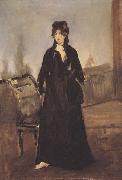 Edouard Manet Portrait de Berthe Morisot (mk40) oil painting reproduction